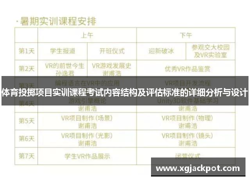 体育投掷项目实训课程考试内容结构及评估标准的详细分析与设计